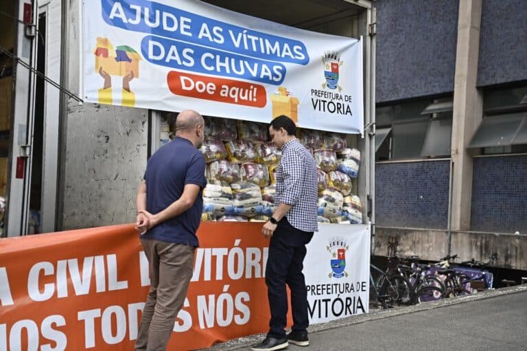 doações do ES UNIDO enviadas pela prefeitura de Vitória. foto PMV 09