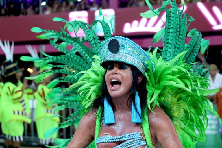 Gretchen,  Rainha de Bateria na escola de samba Independente de Eucalipto