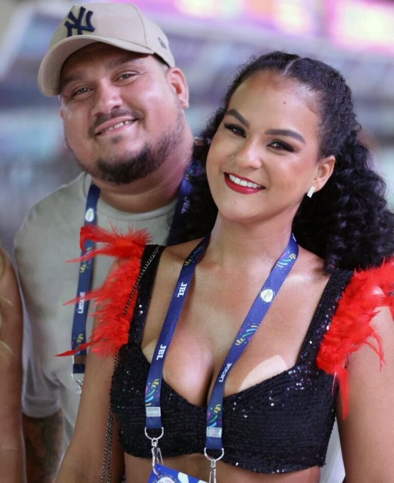 O presidente da LIESGE, Edson Neto e Lesie Mendes