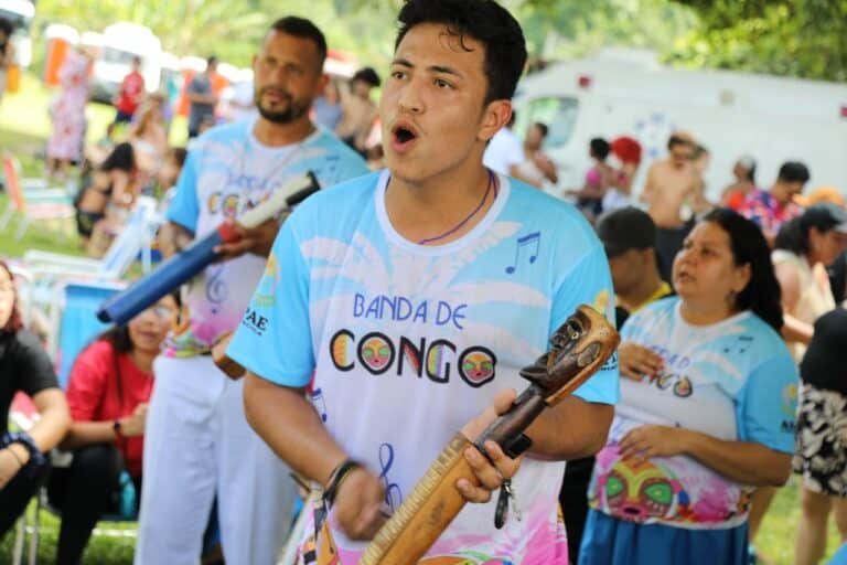 Carnaval de Congo de Roda dágua 2025 em Cariacica festeja Nossa Senhora Penha. Créditos Claudio Postay 0155