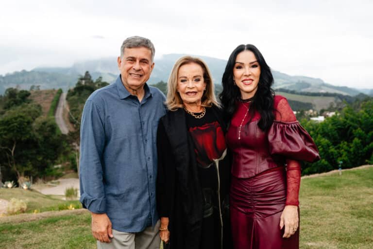 Justino e Claudia Mameri com Rita Garajau