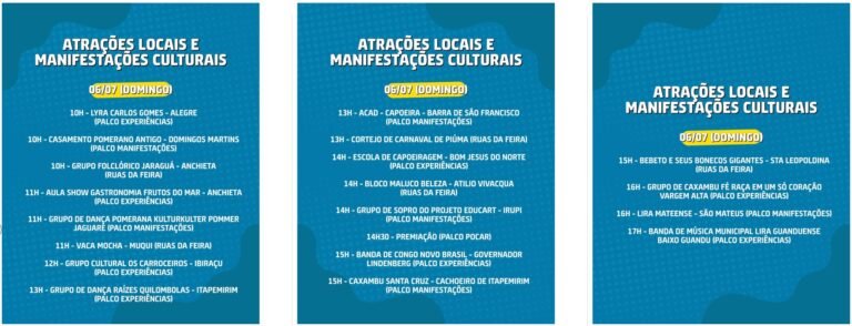 programação domingo