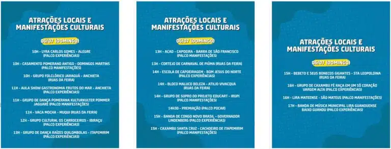 programação domingo