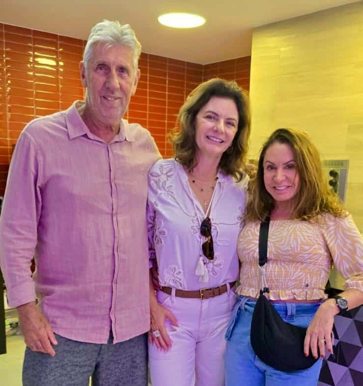 Denize com Karl Piskac e Rose Frizzera.