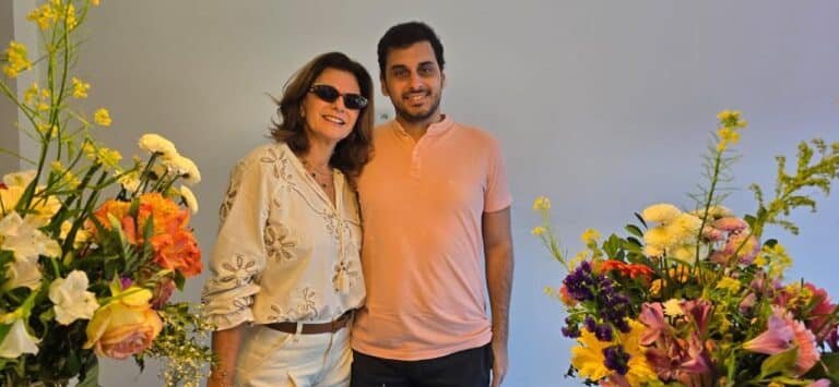 Denize e seu filho Henrique Abaurre Pina