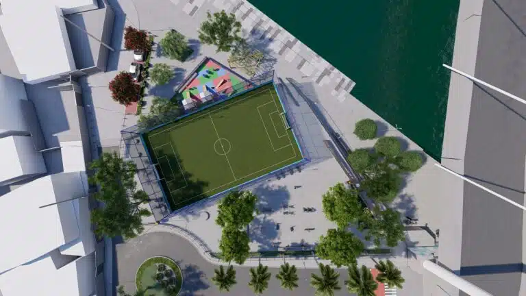 Projeto de reurbanização da orla do Canal de Camburi, em Vitória. Foto: Divulgação