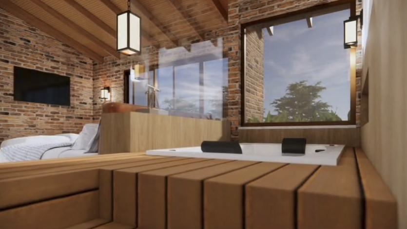 Bangalôs da Vivenda Santa Cruz, em Buenos Aires, Guarapari