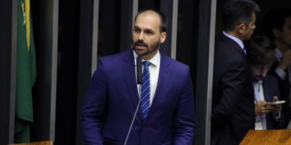 Deputados de oposição movem queixa-crime contra Eduardo Bolsonaro por 'novo AI-5'. Foto: Luis Macedo/Câmara dos Deputados