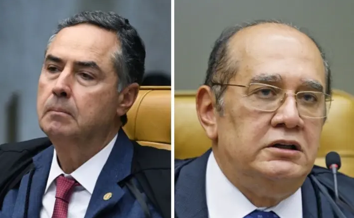 Os ministros Luís Roberto Barroso e Gilmar Mendes, do Supremo Tribunal Federal. Foto: Carlos Moura e Fellipe Sampaio/SCO/STF