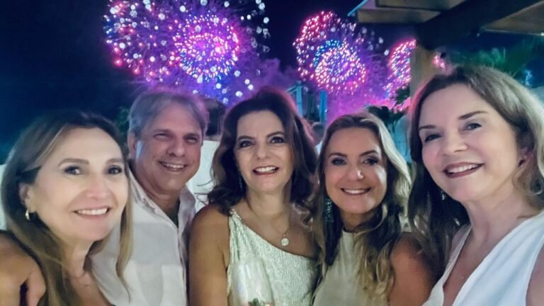 Isabella e Rui Bellotti, Denize Abaurre, Daniella Chamun e Cláudia Corassa