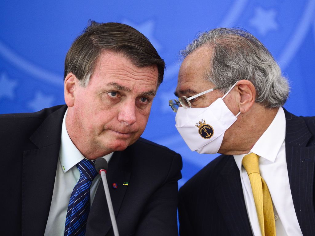 Presidente Jair Bolsonaro e o ministro da Economia, Paulo Guedes. Foto: Marcelo Camargo/Agência Brasil