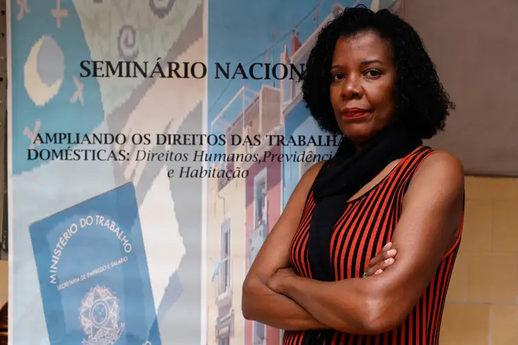 Tânia Rêgo/Agência Brasil Rio de Janeiro (RJ), 02/07/2025 - Maria Izabel Monteiro, presidente do Sindicato dos Trabalhadores Domésticos do município do Rio de Janeiro, na sede do sindicato. Foto: Tânia Rêgo/Agência Brasil