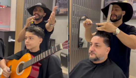 Barbeiro Ed Carlos transforma cortes em shows em Cariacica