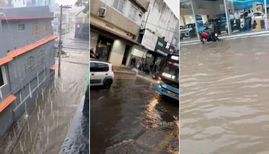 Chuvas alagam ruas e deixam alerta na Grande Vitória