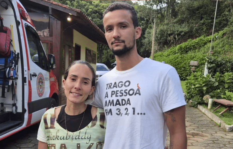 Jonatan Peixoto Ribeiro e Juliana Peixoto Ribeiro passaram duas noites na mata após se perderem na descida do Pico do Calçado