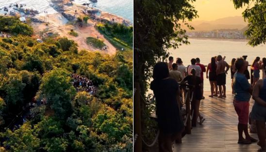 Mirante na Ilha do Gambá, em Piúma