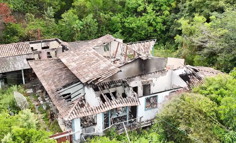 Sítio onde Dantinho foi encontrado morto | Foto: Reprodução TV GUARAPARI