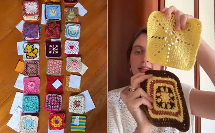 Artesã do ES convida seguidores a fazer manta do tempo coletiva