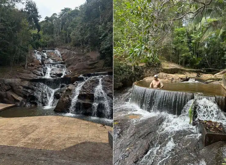 Cachoeira exclusiva de cabana em Domingos Martins