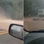 Fortes chuvas arrastam motociclista em trecho da BR-262