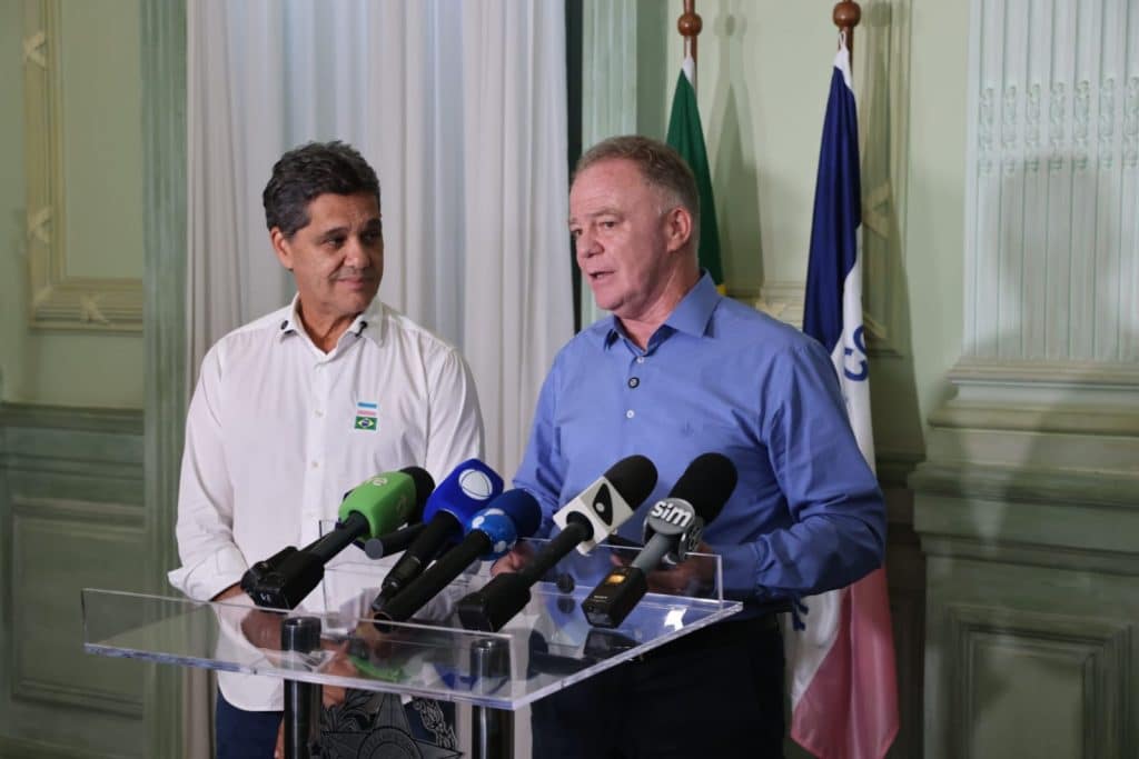 Vice-governador Ricardo Ferrado e governador do Estado Renato Casagrande