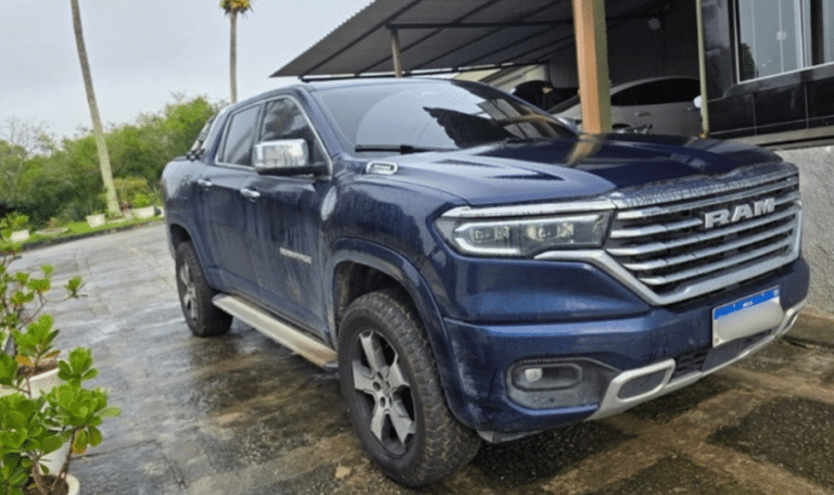 Caminhonete de empresário alvo de atentado na Serra