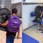 Calor faz aluno levar ventilador de casa para escola no ES