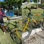 Ciclista pedala 921km de SP ao ES com bike de bambu