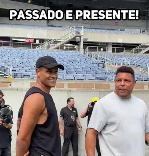 Ronaldo e Rivaldo acompanham treino da Seleção e reações viralizam