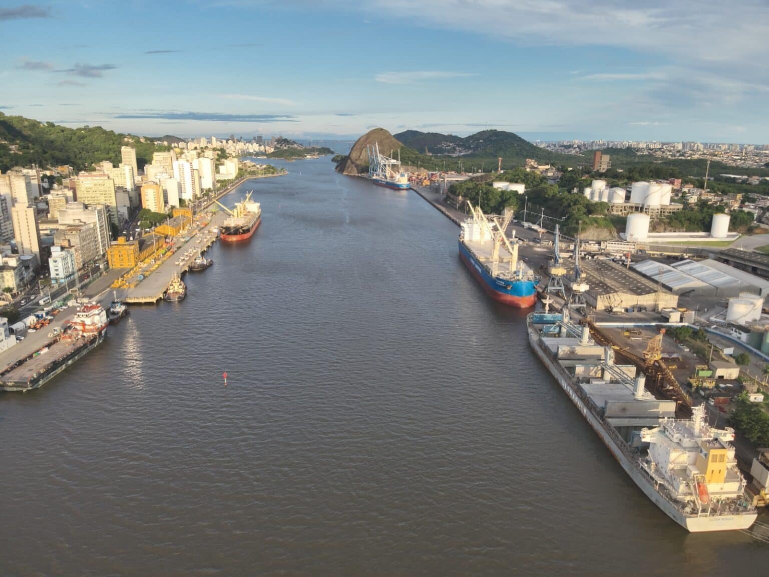 Complexo portuário de Vitória. Foto: Divulgação/Vports