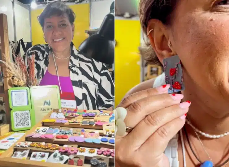 Aislane Martins transforma cidades do ES em brincos artesanais