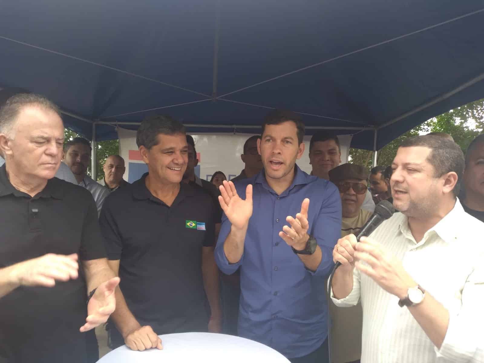 Renato Casagrande, Ricardo Ferraço, Arnaldinho Borgo e Joel Rangel. Foto: Vitor Vogas
