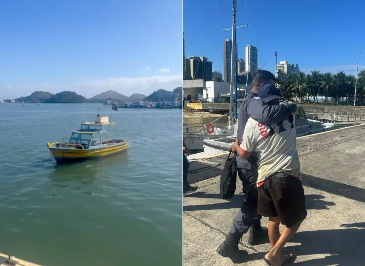 Resgate de barco à deriva do litoral do Espírito Santo