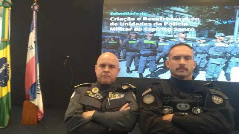 Coronel Ríodo Rubim e Major Rogério da Costa Scheneroke. Crédito: Vitor Vogas