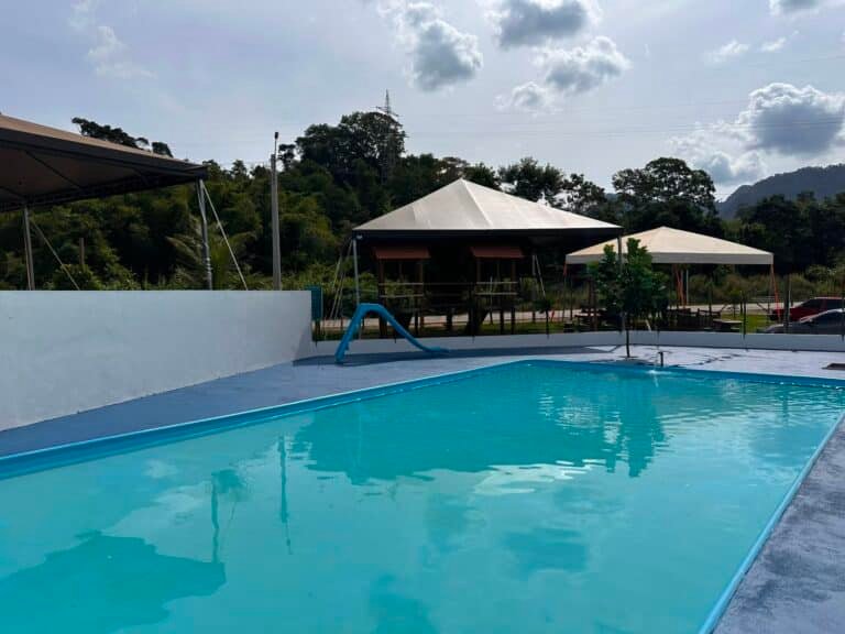 Área da piscina do Pesque Pague do Chico