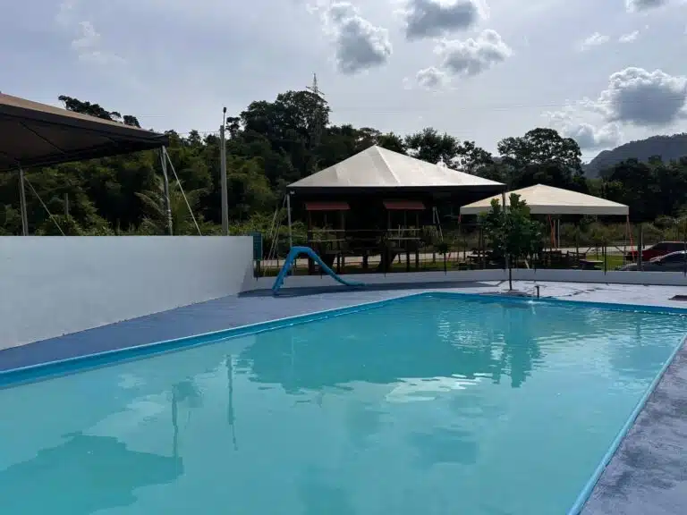 Área da piscina do Pesque Pague do Chico