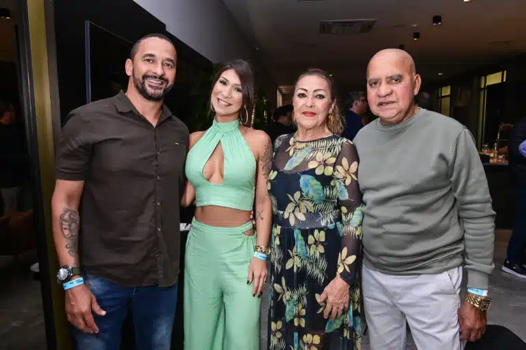 Willian Grigio e Julia Castelo, Lourdes e o desembargador Willian Silva.