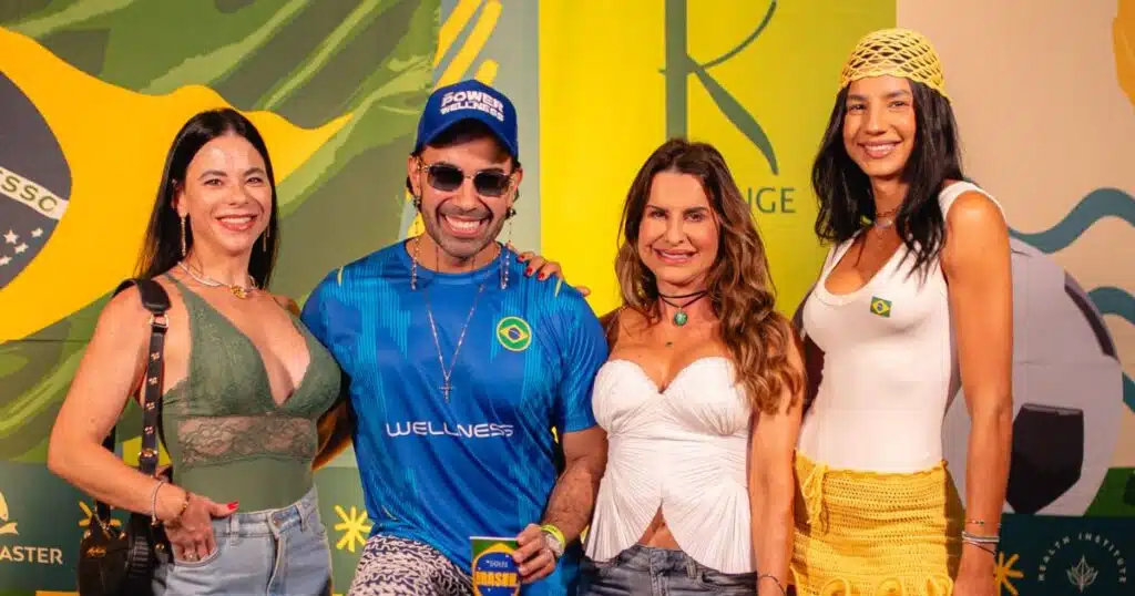 Kaiky Plaster recebeu convidados em um lounge exclusivo dentro da arena do Barlavento