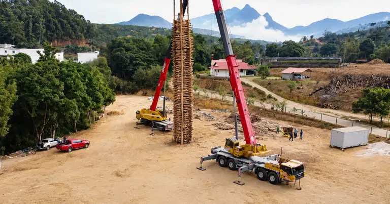 Maior fogueira do ES tem 34 metros e será acesa neste sábado em Marilândia