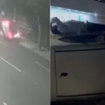 Motorista capota carro e fica deitado em cima do veículo após acidente no ES