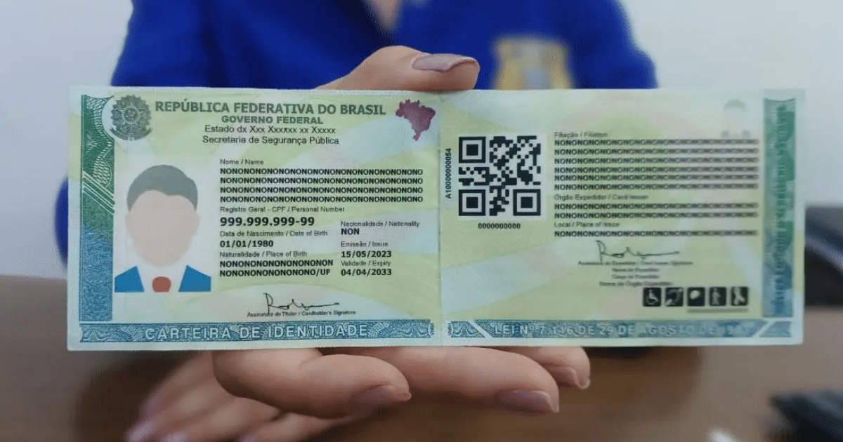 Modelo do novo RG