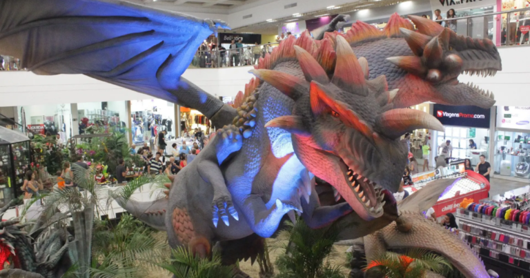 Exposição internacional de dragões gigantes chega ao Shopping Moxuara