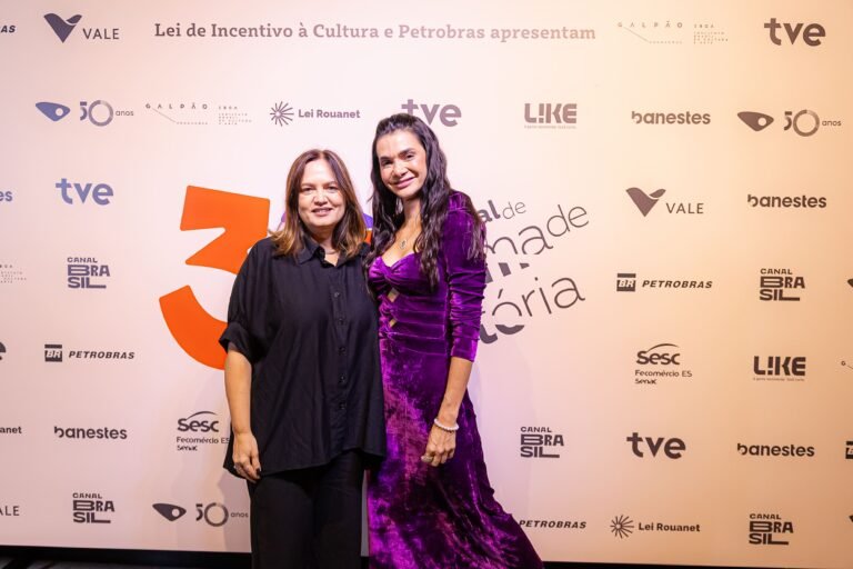 Alessandra Toledo, diretora de marketing da Fundação Carmélia, e Larissa Delbone, produtora executiva do Festival de Cinema de Vitória.