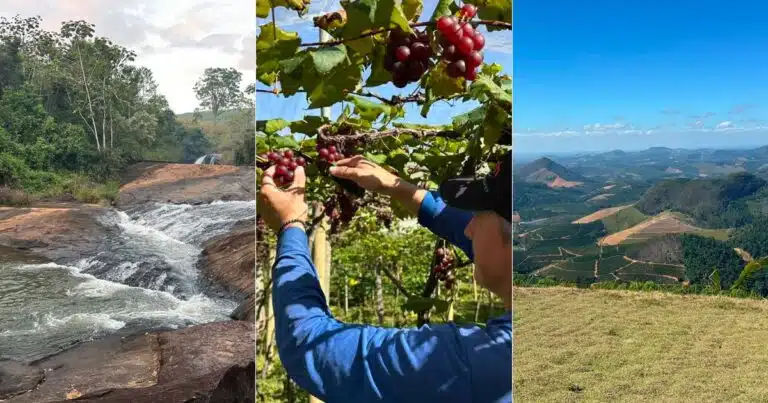 Montanhas em Linhares? Roteiro tem fogão a lenha, uvas e cachoeira