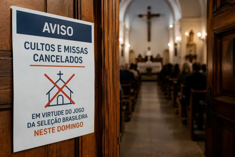 Jogo do Brasil cancela missas e cultos no ES