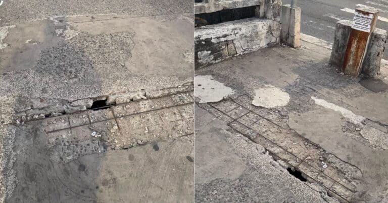 Rachaduras expõem desgaste em ponte na Praia da Costa
