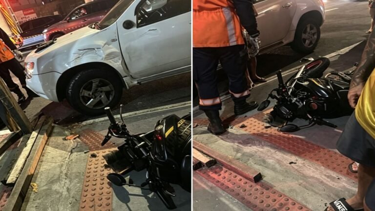 Carro bate em moto durante manobra e motociclista morre em Vila Velha