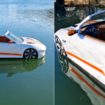 Verdade ou I.A? Carro-barco viraliza ao navegar por Vitória