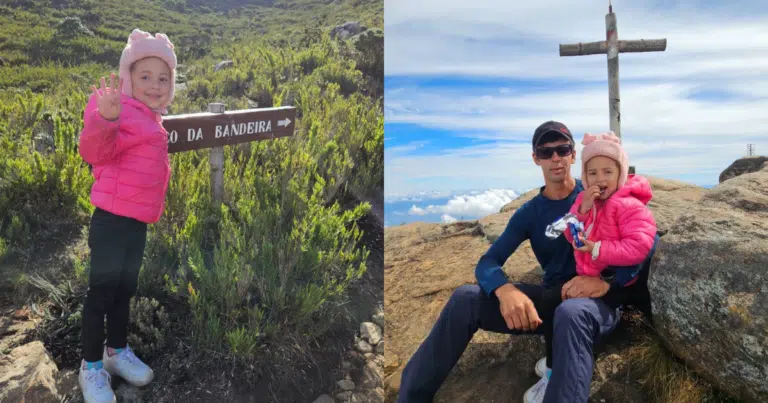 Aos 4 anos, criança chega ao topo do Pico da Bandeira