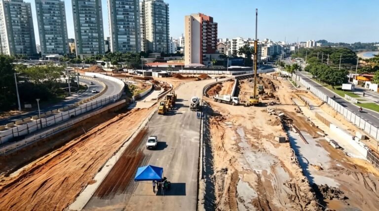 Obras do Mergulhão de Jardim Camburi atingem 45%
